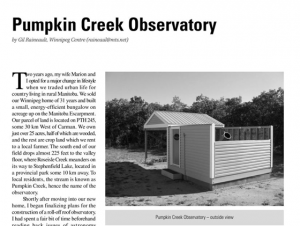 Pumpkin Creek Observatory